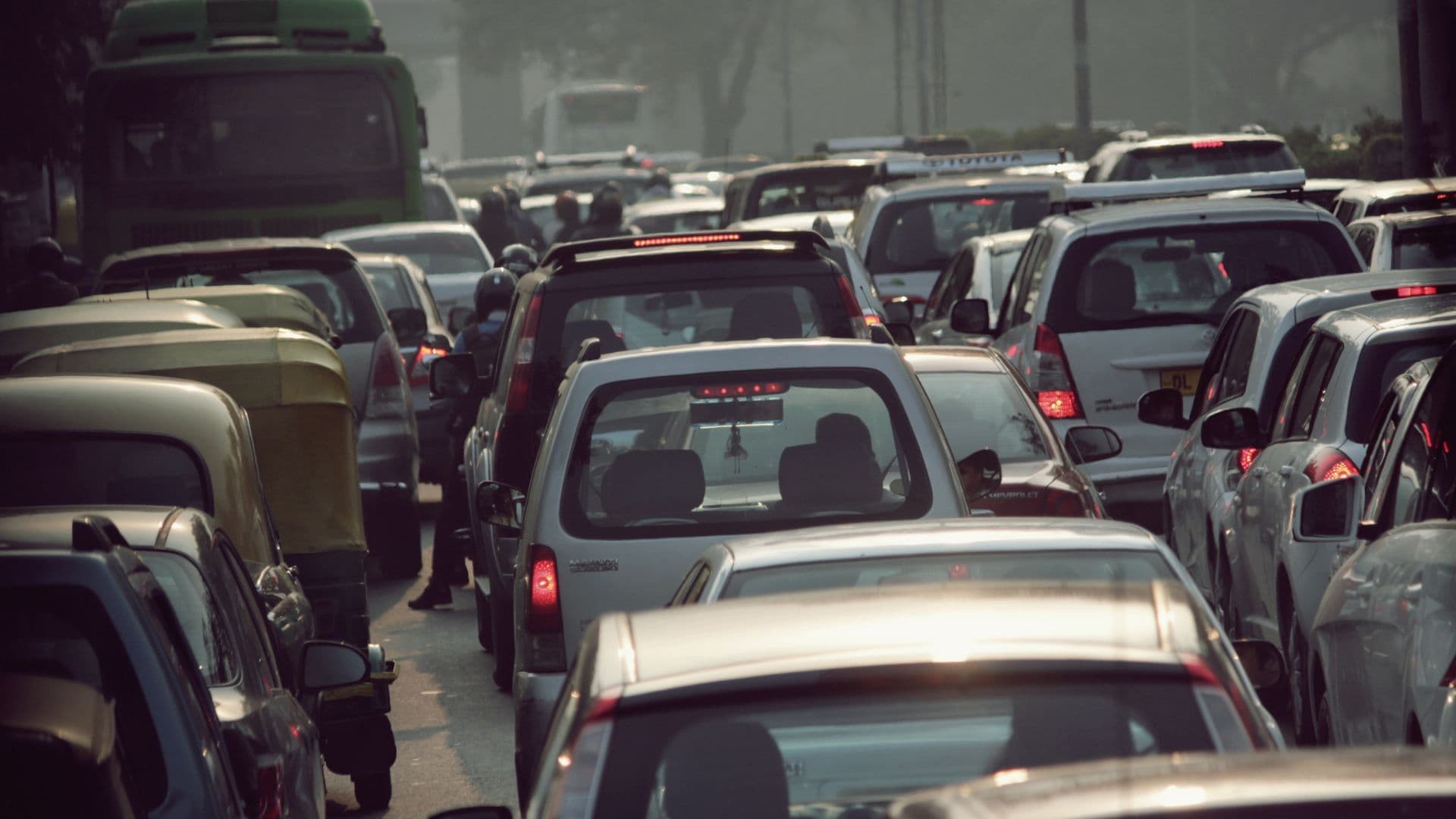Street with heavy traffic