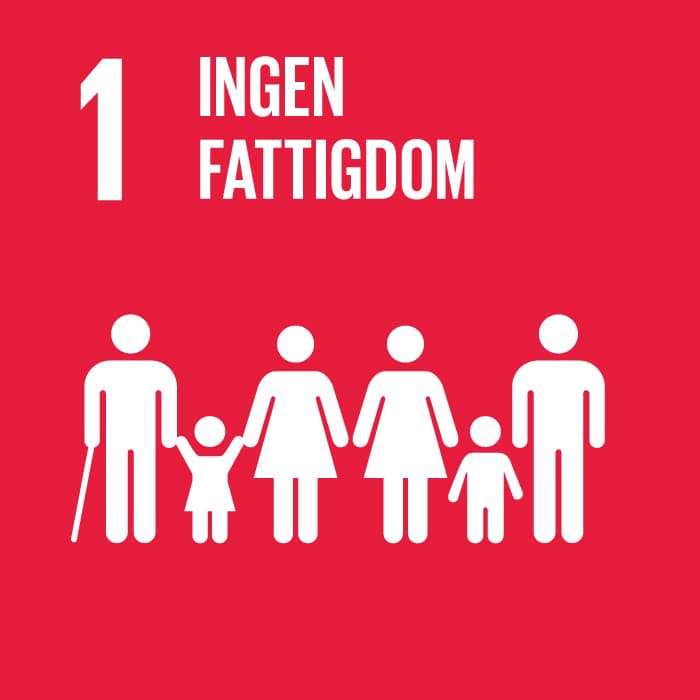 Ikon för FNs Globala mål 1 Ingen fattigdom
