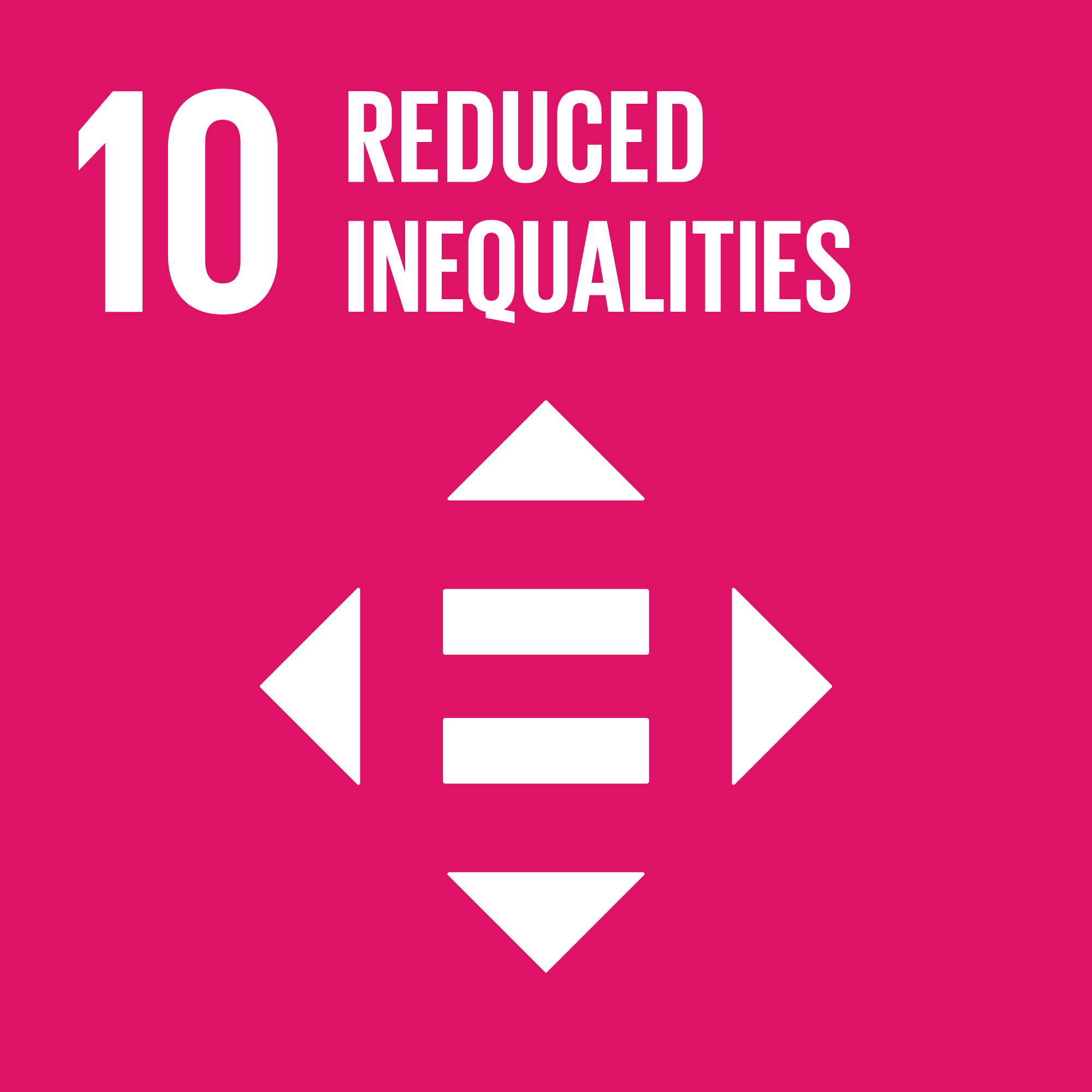 Icon for UN Global goal 10 Reduced inequalities