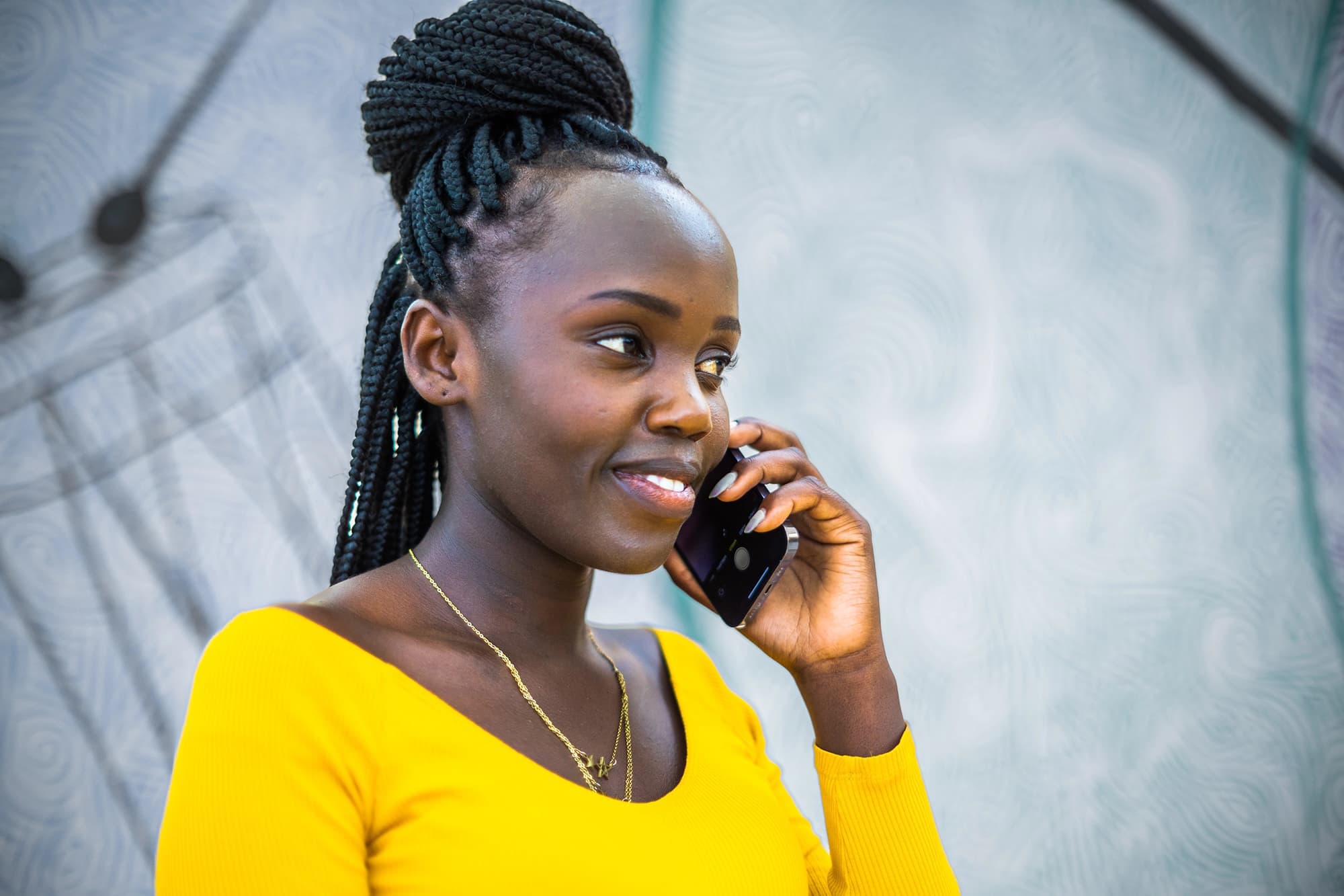 Woman talking on mobile phone