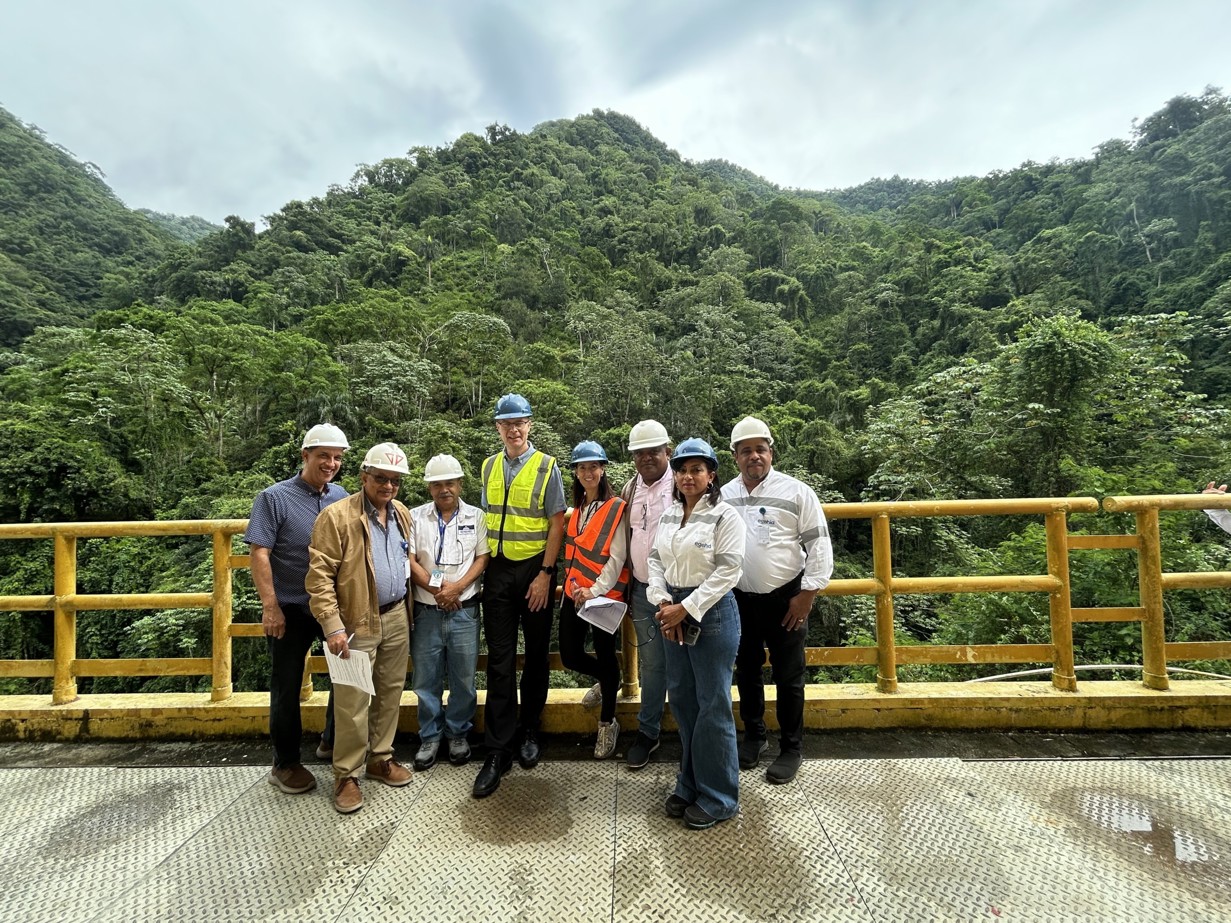 The Project Accelerator on a visit to the hydro power plant Río Blanco.